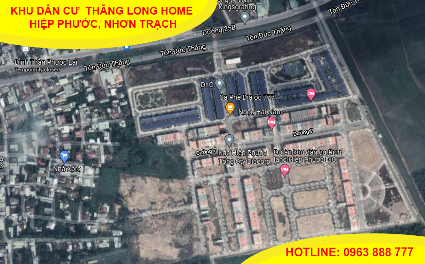 Vị trí khu dân cư Thăng Long Home Hiệp Phước, Nhơn Trạch, Đồng Nai